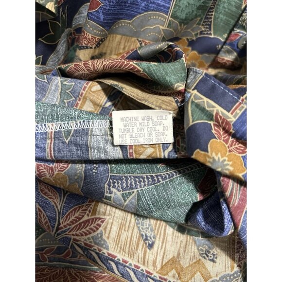 Tori Richard Size XL Men’s Hawaiian Shirt Fish Turtles Palm Trees Resort Beach - Picture 5 of 6